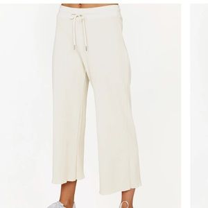 Mate the label thermal wide leg waffle pants